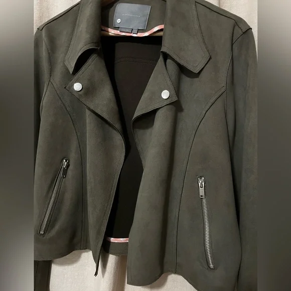 Anthropologie Sueded Moto Jacket L - Picture 5 of 12